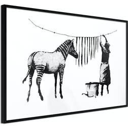 Arkiio Affisch Banksy: Washing Zebra [Poster] 60x40 Poster